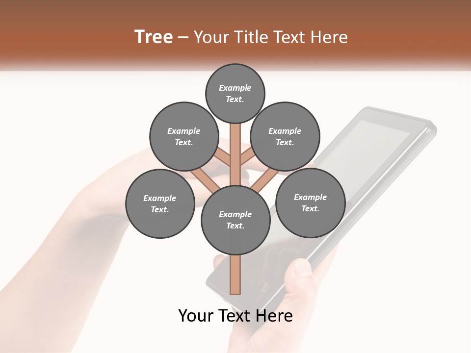 A Person Holding A Tablet Computer In Their Hands PowerPoint Template