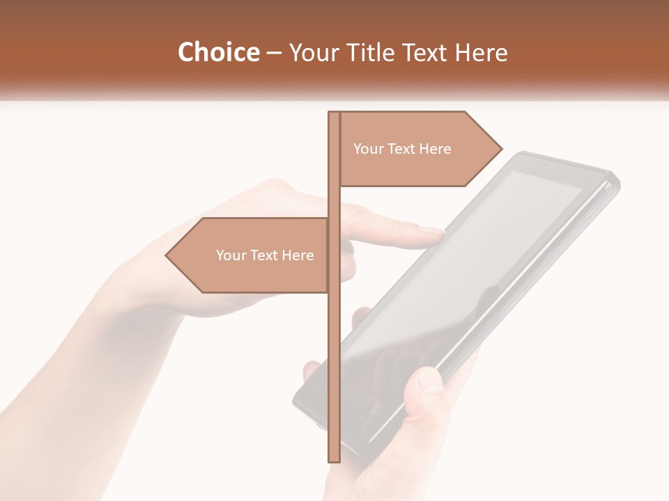 A Person Holding A Tablet Computer In Their Hands PowerPoint Template