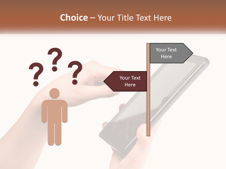 A Person Holding A Tablet Computer In Their Hands PowerPoint Template