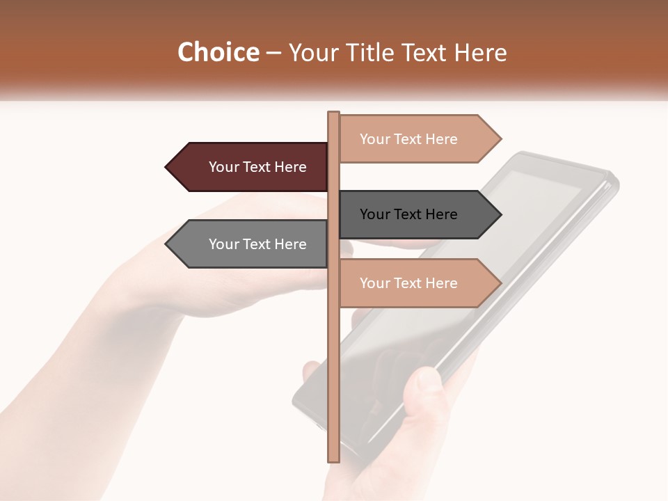 A Person Holding A Tablet Computer In Their Hands PowerPoint Template