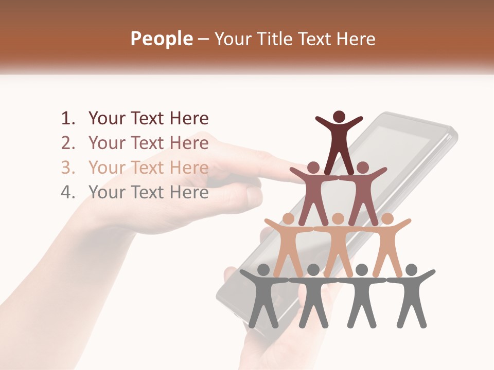 A Person Holding A Tablet Computer In Their Hands PowerPoint Template