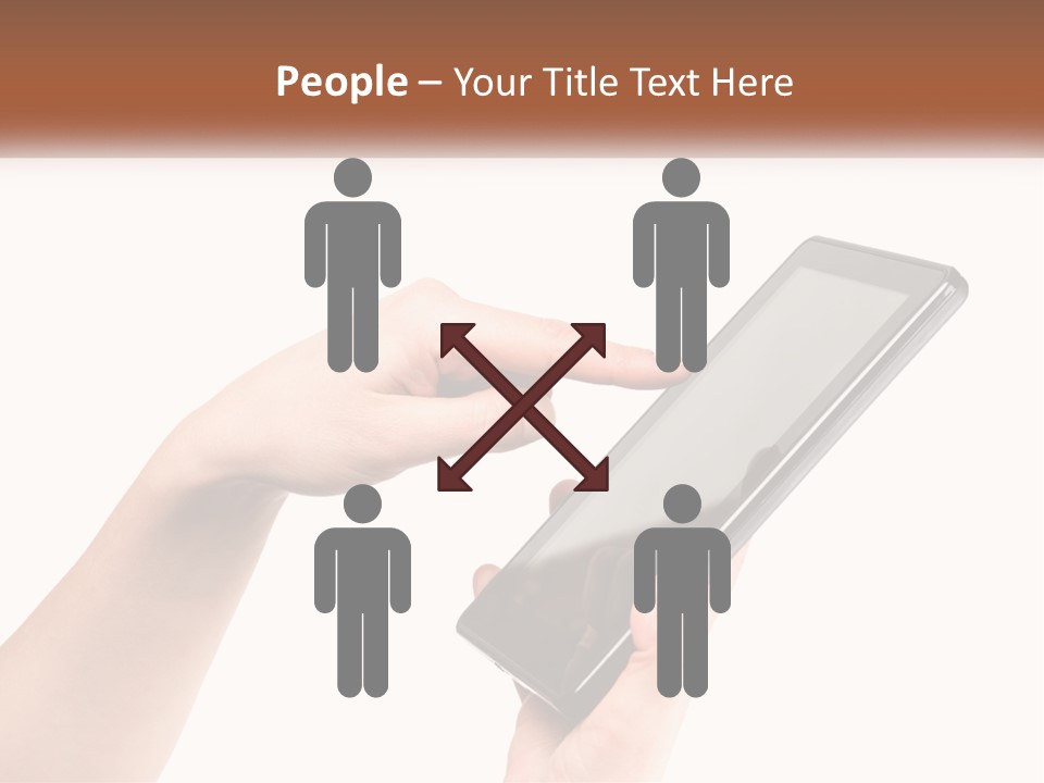A Person Holding A Tablet Computer In Their Hands PowerPoint Template