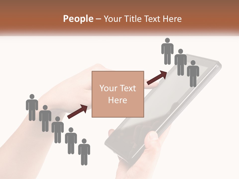 A Person Holding A Tablet Computer In Their Hands PowerPoint Template