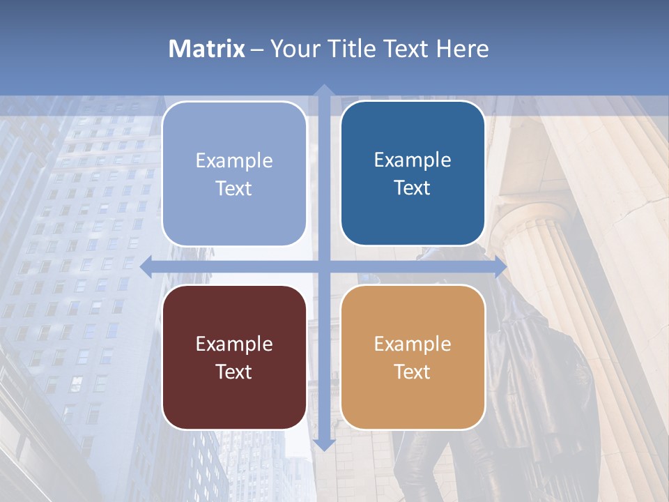 A Statue Of A Man Holding A Flag In A City PowerPoint Template