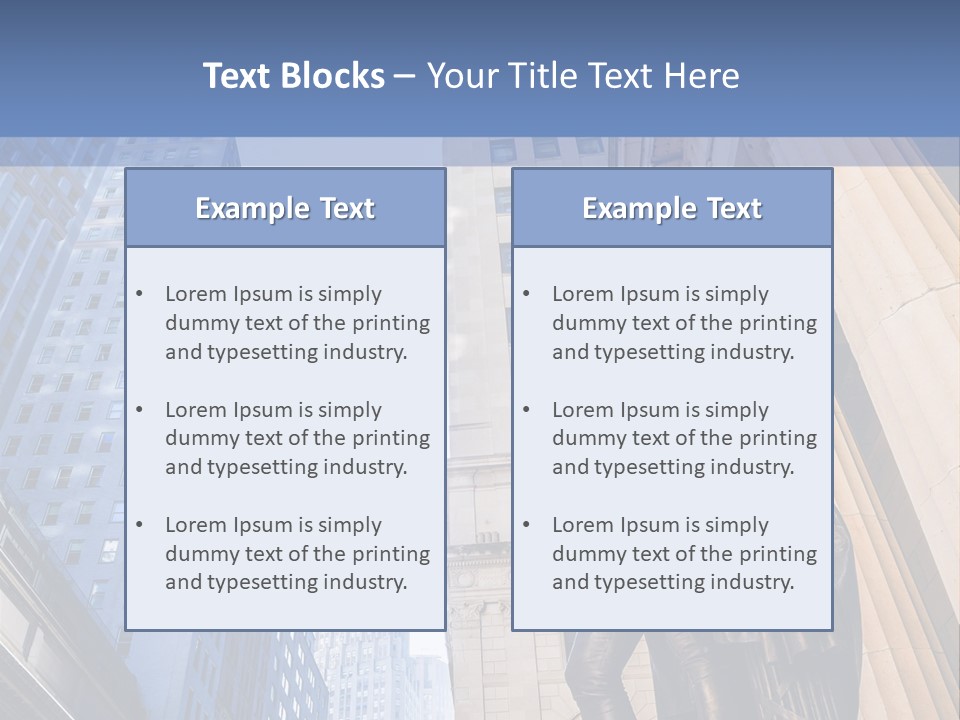 A Statue Of A Man Holding A Flag In A City PowerPoint Template