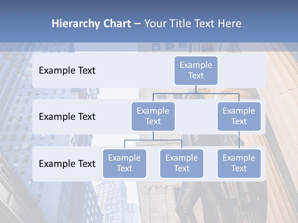 A Statue Of A Man Holding A Flag In A City PowerPoint Template