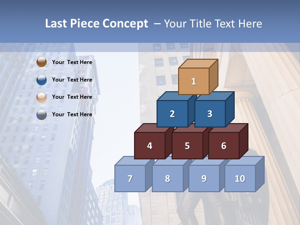A Statue Of A Man Holding A Flag In A City PowerPoint Template
