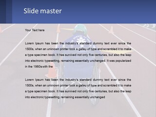 A Person In A Wheel Chair On A Race Track PowerPoint Template