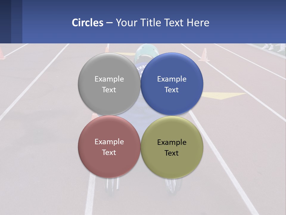 A Person In A Wheel Chair On A Race Track PowerPoint Template