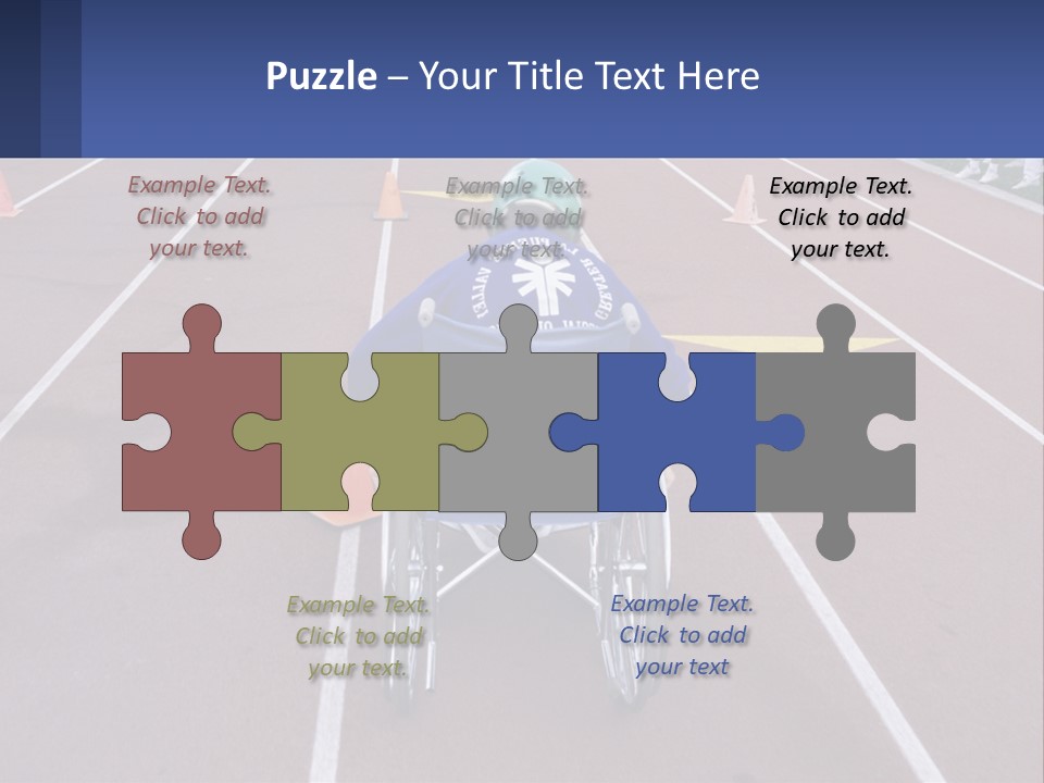 A Person In A Wheel Chair On A Race Track PowerPoint Template