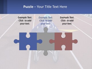 A Person In A Wheel Chair On A Race Track PowerPoint Template