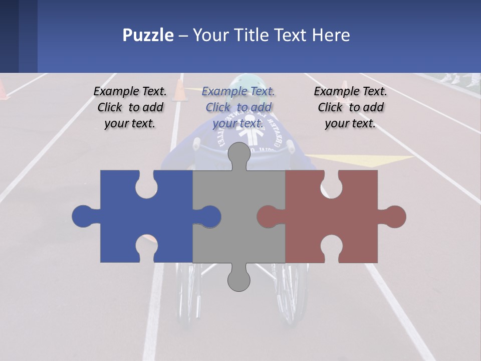 A Person In A Wheel Chair On A Race Track PowerPoint Template