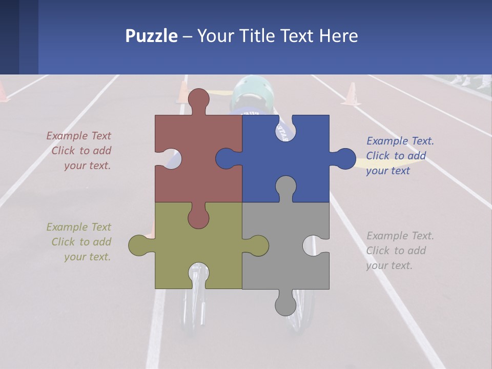 A Person In A Wheel Chair On A Race Track PowerPoint Template