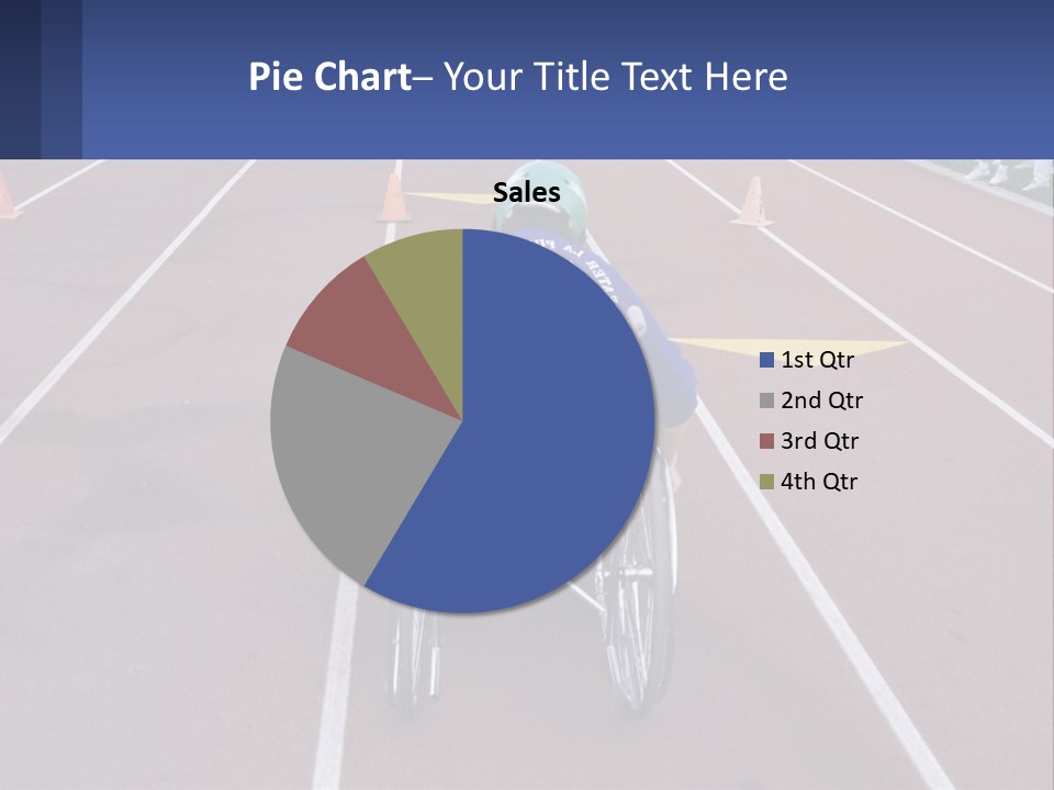 A Person In A Wheel Chair On A Race Track PowerPoint Template