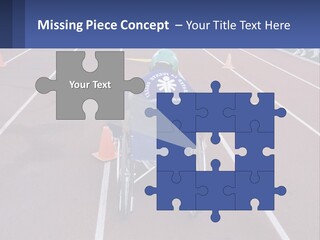 A Person In A Wheel Chair On A Race Track PowerPoint Template