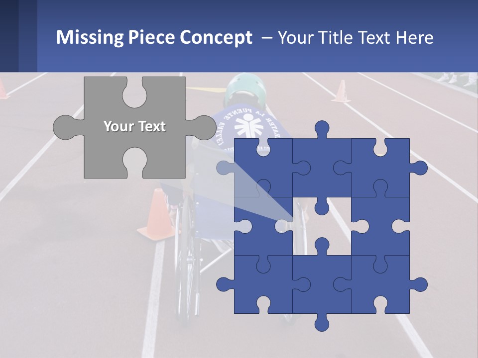 A Person In A Wheel Chair On A Race Track PowerPoint Template