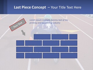 A Person In A Wheel Chair On A Race Track PowerPoint Template