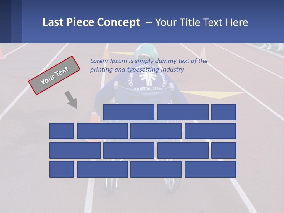 A Person In A Wheel Chair On A Race Track PowerPoint Template