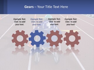 A Person In A Wheel Chair On A Race Track PowerPoint Template