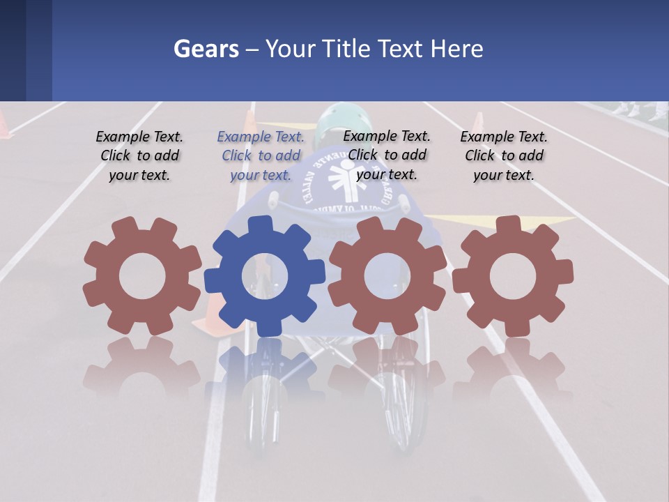 A Person In A Wheel Chair On A Race Track PowerPoint Template