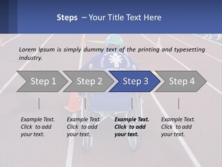 A Person In A Wheel Chair On A Race Track PowerPoint Template