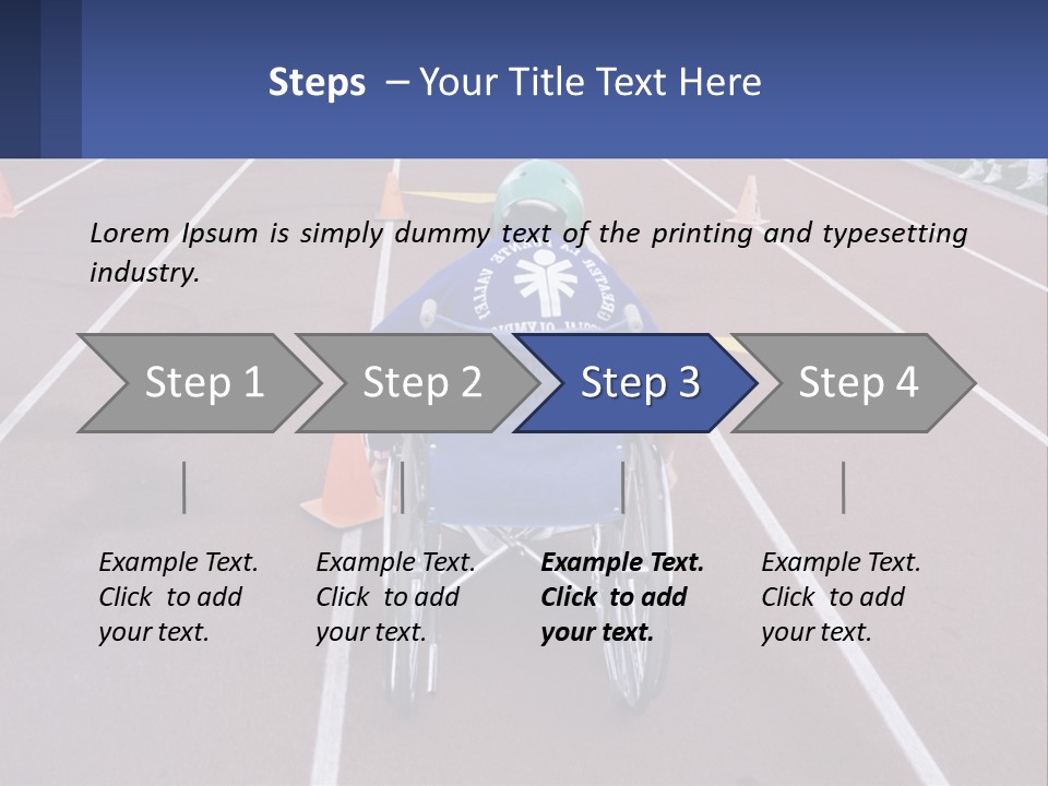 A Person In A Wheel Chair On A Race Track PowerPoint Template