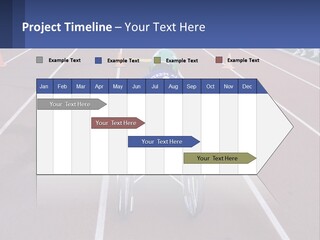 A Person In A Wheel Chair On A Race Track PowerPoint Template