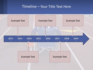 A Person In A Wheel Chair On A Race Track PowerPoint Template
