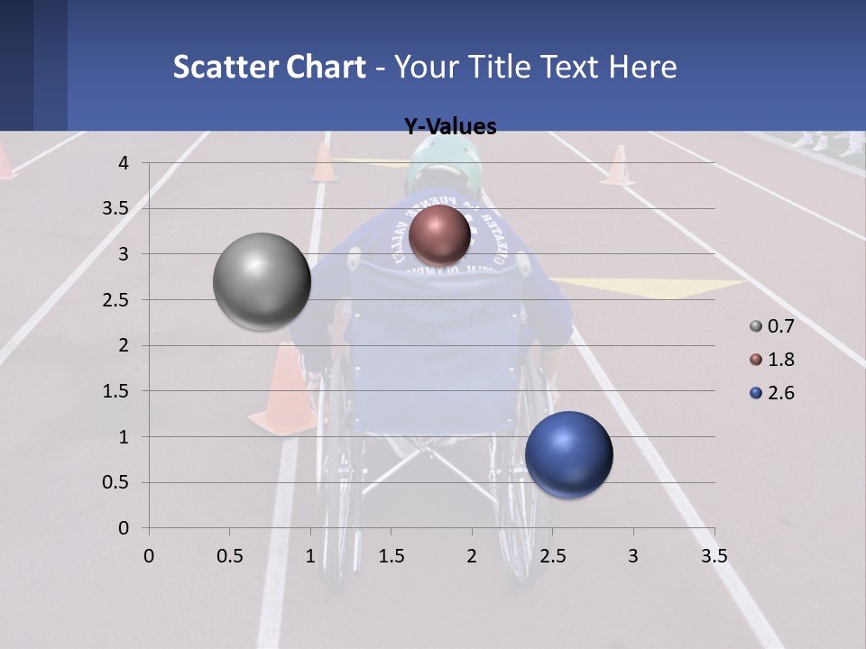A Person In A Wheel Chair On A Race Track PowerPoint Template