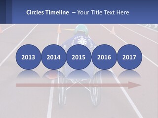 A Person In A Wheel Chair On A Race Track PowerPoint Template