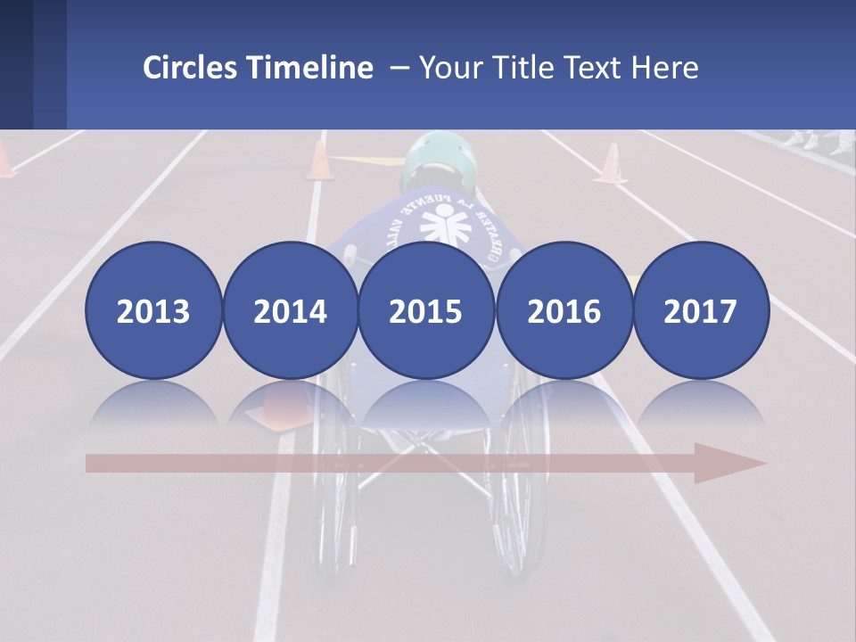 A Person In A Wheel Chair On A Race Track PowerPoint Template