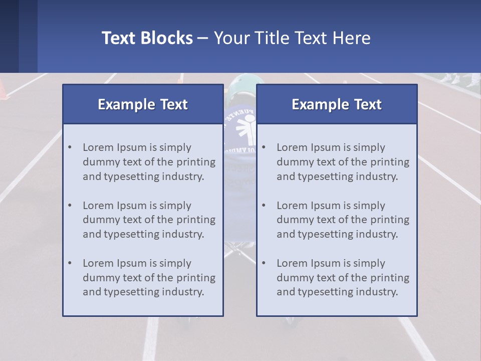 A Person In A Wheel Chair On A Race Track PowerPoint Template