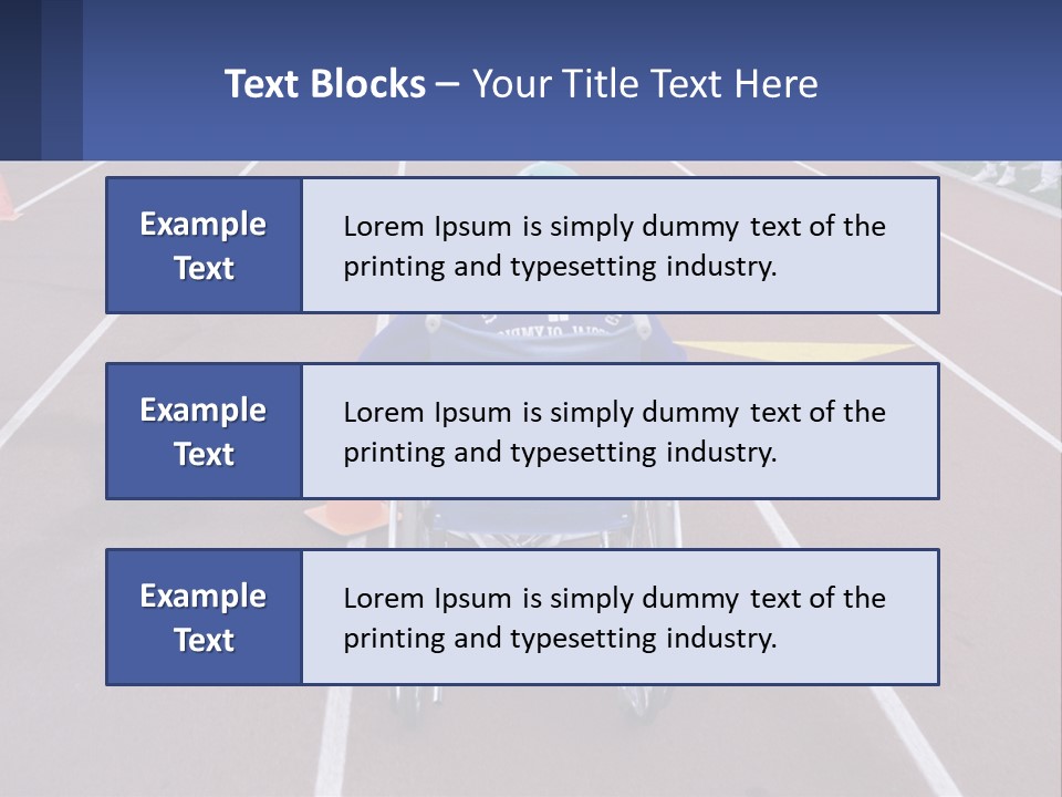 A Person In A Wheel Chair On A Race Track PowerPoint Template