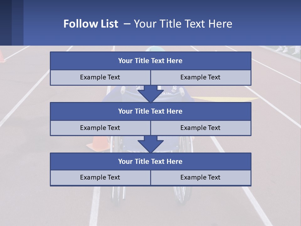 A Person In A Wheel Chair On A Race Track PowerPoint Template