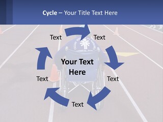 A Person In A Wheel Chair On A Race Track PowerPoint Template