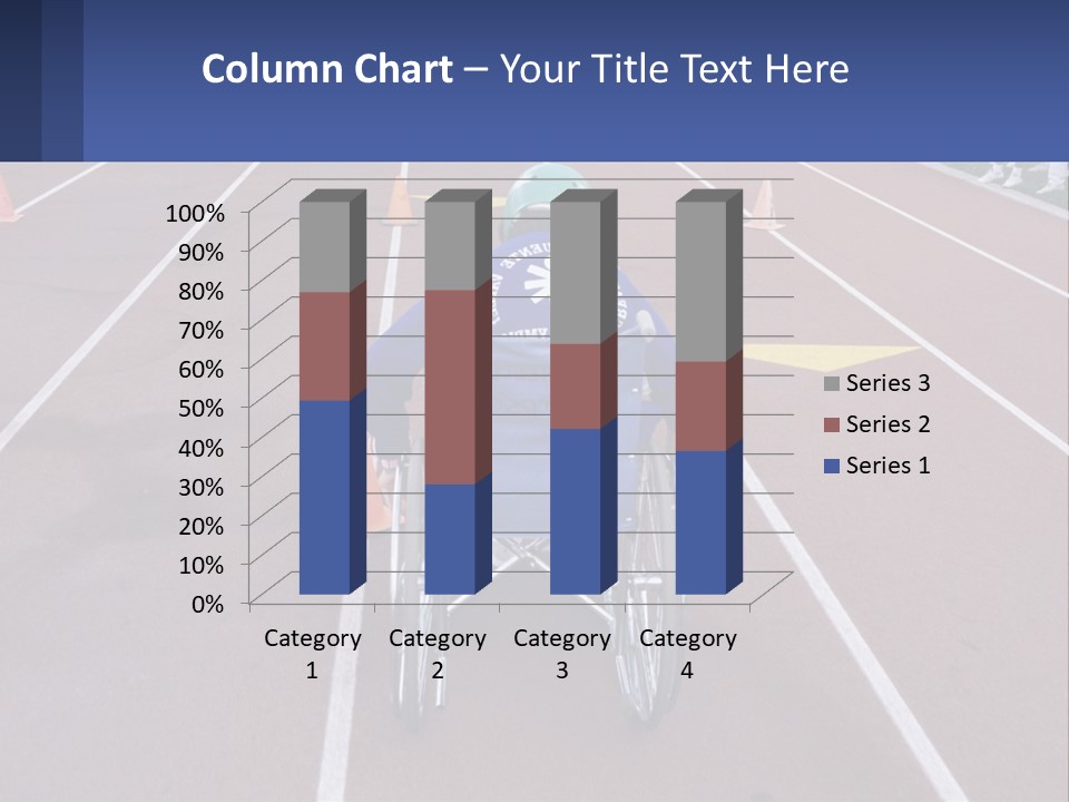 A Person In A Wheel Chair On A Race Track PowerPoint Template