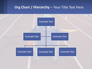 A Person In A Wheel Chair On A Race Track PowerPoint Template