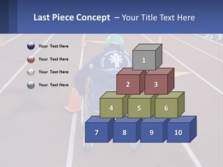 A Person In A Wheel Chair On A Race Track PowerPoint Template