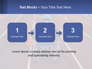 A Person In A Wheel Chair On A Race Track PowerPoint Template