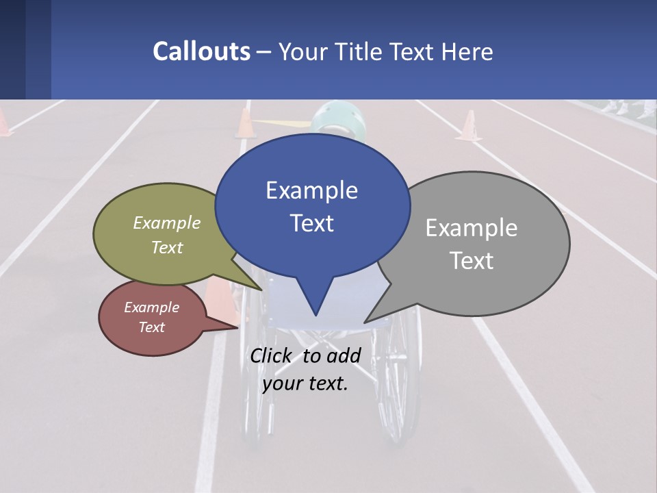 A Person In A Wheel Chair On A Race Track PowerPoint Template