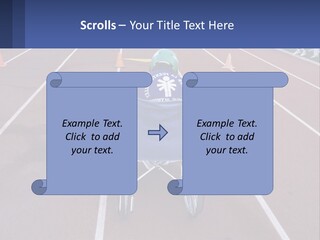 A Person In A Wheel Chair On A Race Track PowerPoint Template