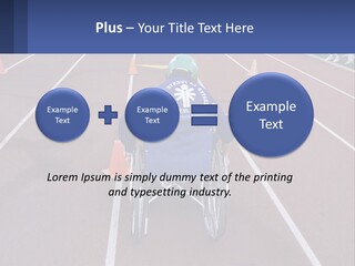A Person In A Wheel Chair On A Race Track PowerPoint Template