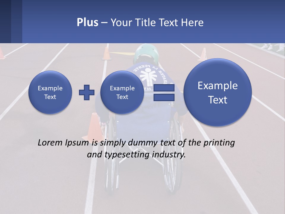 A Person In A Wheel Chair On A Race Track PowerPoint Template