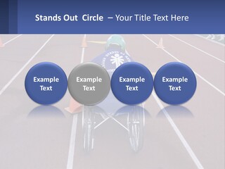 A Person In A Wheel Chair On A Race Track PowerPoint Template