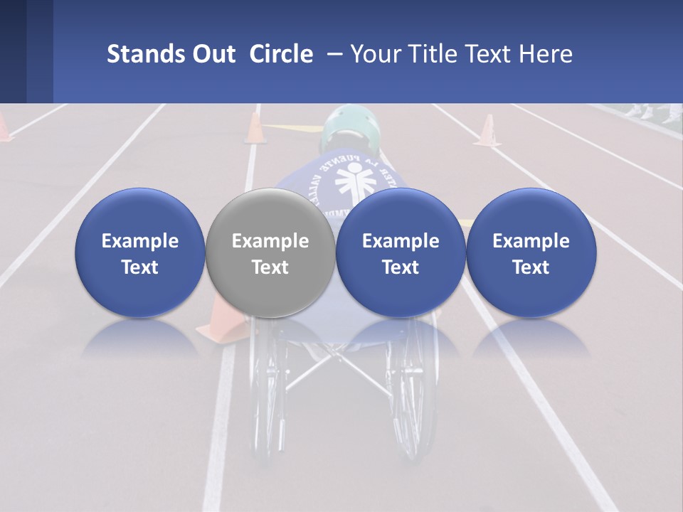 A Person In A Wheel Chair On A Race Track PowerPoint Template