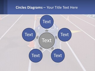 A Person In A Wheel Chair On A Race Track PowerPoint Template