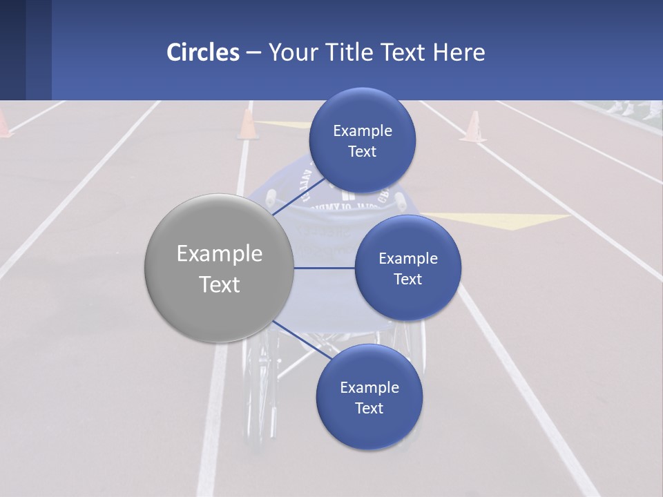 A Person In A Wheel Chair On A Race Track PowerPoint Template