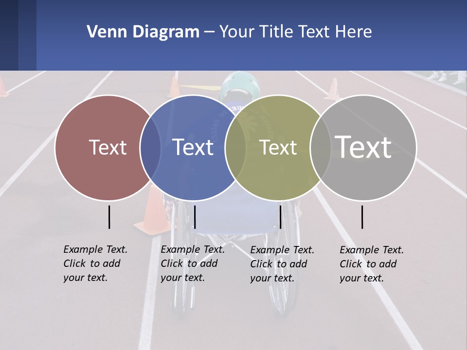 A Person In A Wheel Chair On A Race Track PowerPoint Template
