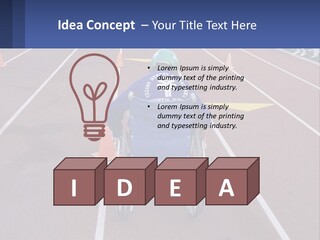 A Person In A Wheel Chair On A Race Track PowerPoint Template