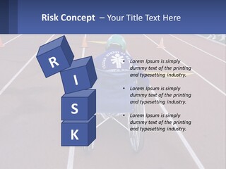 A Person In A Wheel Chair On A Race Track PowerPoint Template